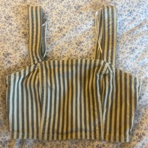 Striped denim Zara top